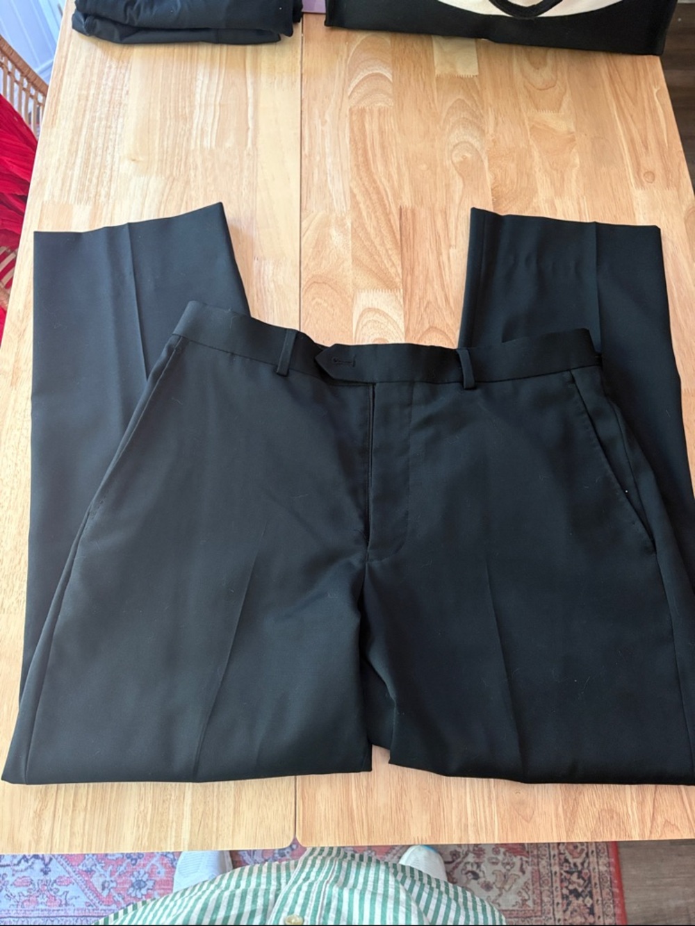 Pronto Uomo Black Wool Trousers